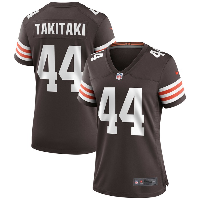 Sione Takitaki Cleveland Browns Womens Game Jersey - Brown Nfl