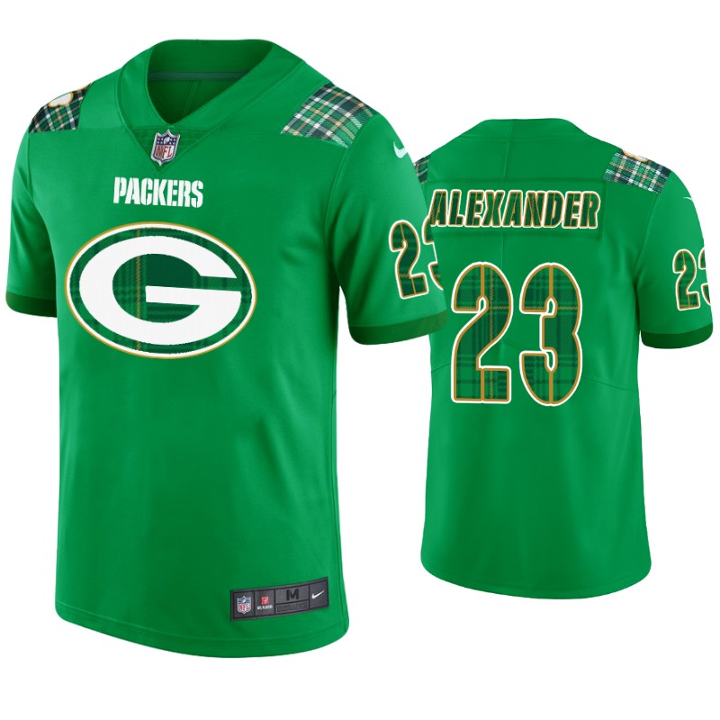 St. Patricks Day Green Bay Packers #23 Jaire Alexander Jersey Kelly Green - Men - Cocomos