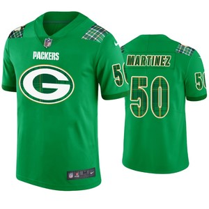 St. Patricks Day Green Bay Packers #50 Blake Martinez Jersey Kelly Green - Men