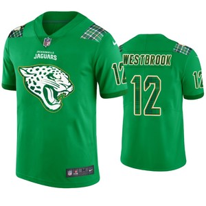 St. Patricks Day Jacksonville Jaguars #12 Dede Westbrook Jersey Kelly Green - Men