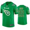 St. Patricks Day Tennessee Titans #22 Derrick Henry Jersey Kelly Green - Men - Cocomos