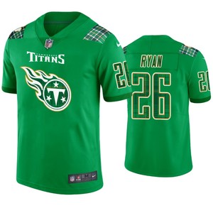 St. Patricks Day Tennessee Titans #26 Logan Ryan Jersey Kelly Green - Men