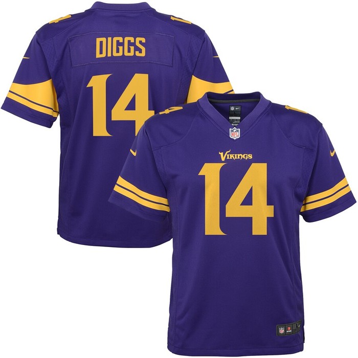 Stefon Diggs Minnesota Vikings Nike Youth Color Rush Game Jersey - Purple