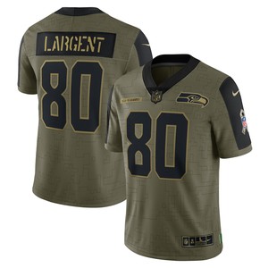 Steve Largent Seattle Seahawks 2021 Salute To Service Retired Player Limited Jersey - Olive Nfl