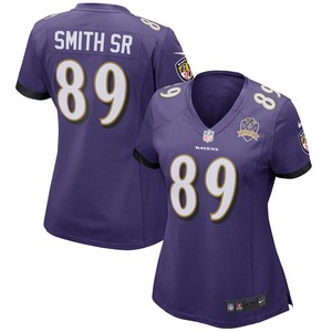 Steve Smith Sr Baltimore Ravens Nike Womens Patch Game Jersey - Purple