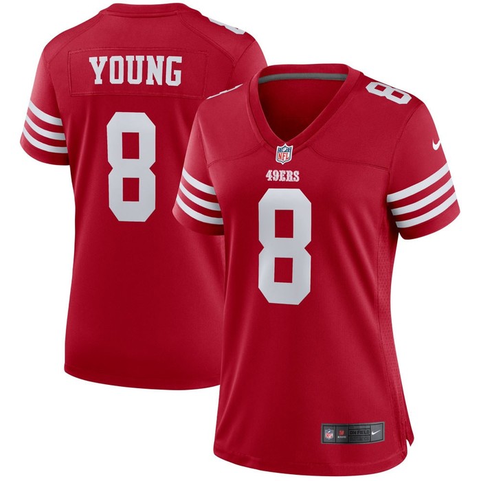 Steve Young San Francisco 49ers Womens Retired Player Game Jersey - Scarlet Nfl