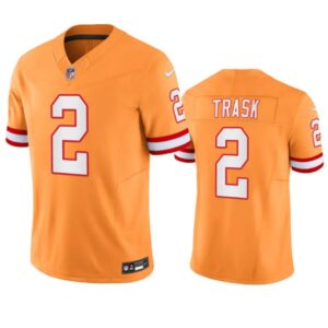 Tampa Bay Buccaneers #2 Kyle Trask Orange Throwback Limited Stitched Jersey - Cocomos