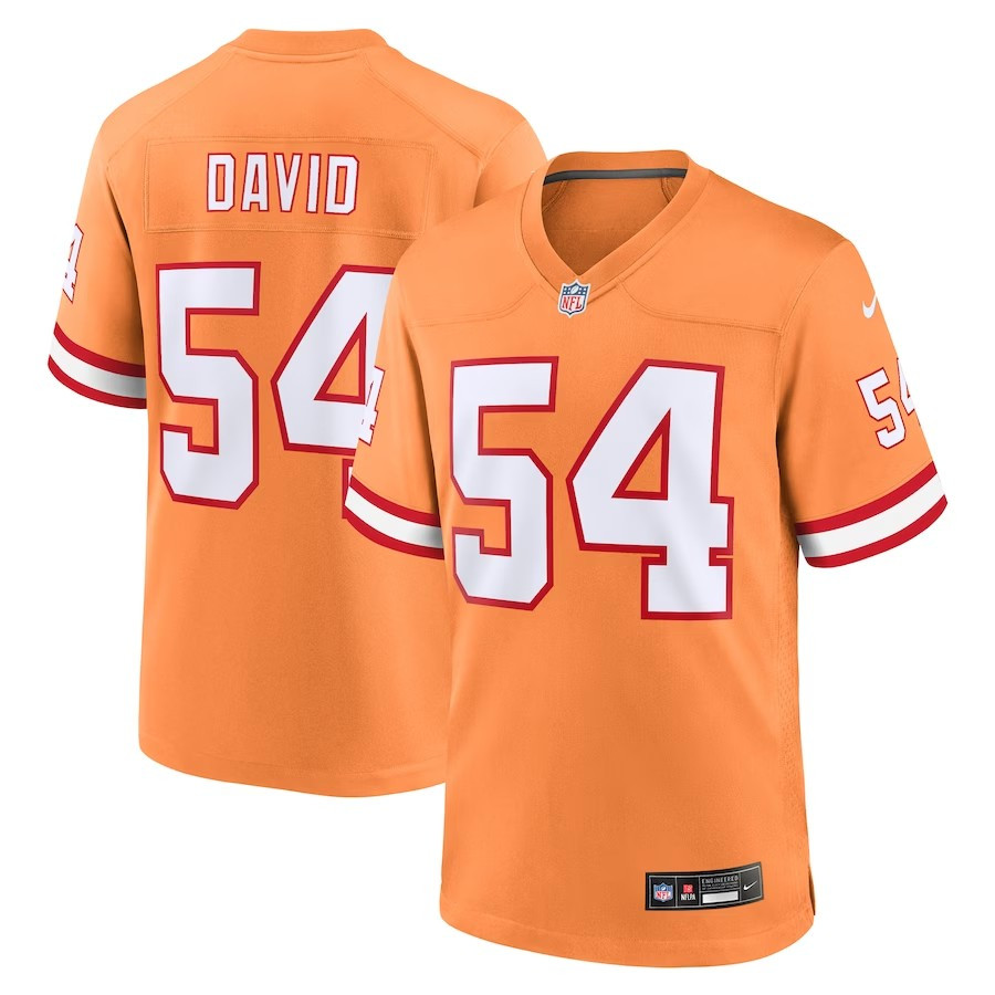 Tampa Bay Buccaneers #54 Lavonte David Throwback Game Jersey - Orange - Cocomos