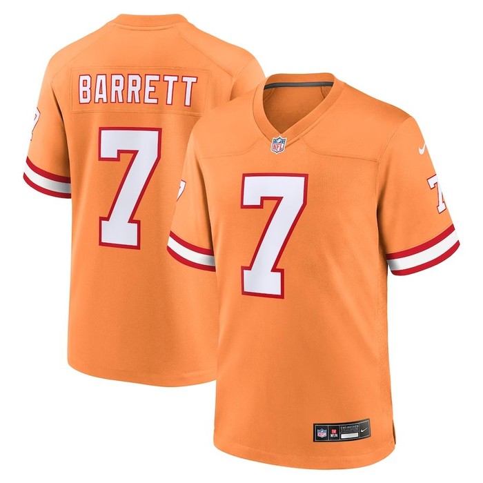 Tampa Bay Buccaneers #7 Shaquil Barrett Throwback Game Jersey - Orange - Cocomos