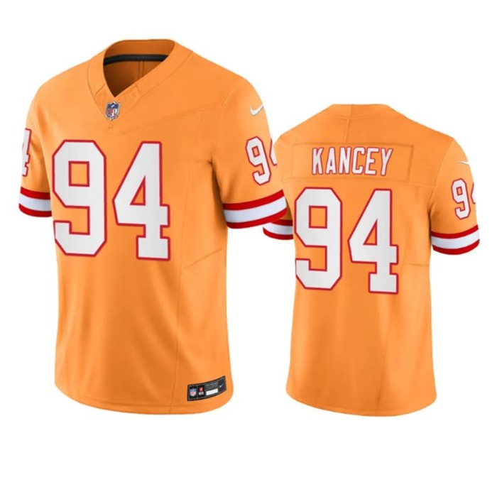 Tampa Bay Buccaneers #94 Calijah Kancey Orange Throwback Limited Stitched - Cocomos