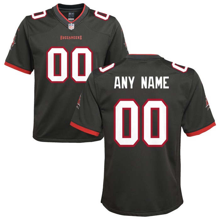 Tampa Bay Buccaneers Alternate Custom Game Jersey - Pewter Custom Jerseys Nfl