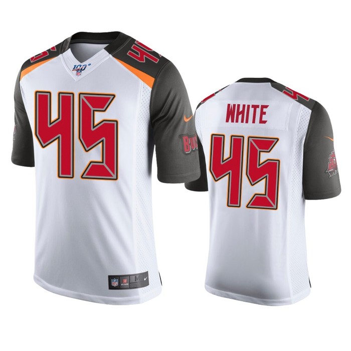 Tampa Bay Buccaneers Devin White White 100th Season Vapor Limited Jersey - Cocomos