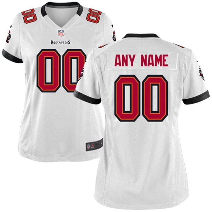 Tampa Bay Buccaneers Historic Logo Nike Womens Custom Game Jersey - White-