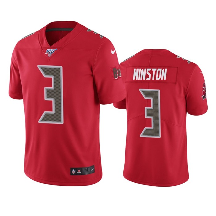 Tampa Bay Buccaneers Jameis Winston Red 100th Season Vapor Limited Jersey