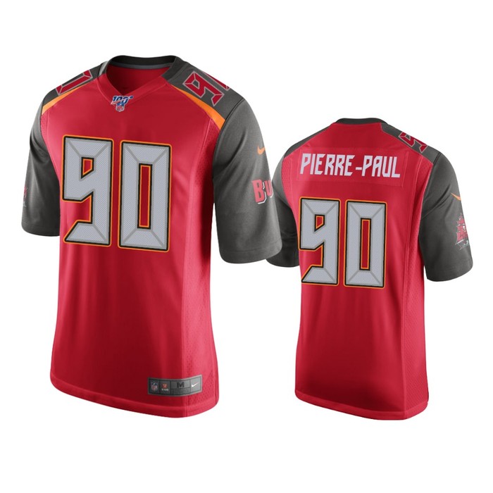 Tampa Bay Buccaneers Jason Pierre-paul Red 100th Season Game Jersey