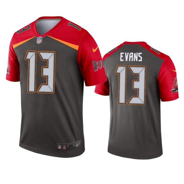 Tampa Bay Buccaneers Mike Evans Pewter Inverted Legend Jersey - Cocomos