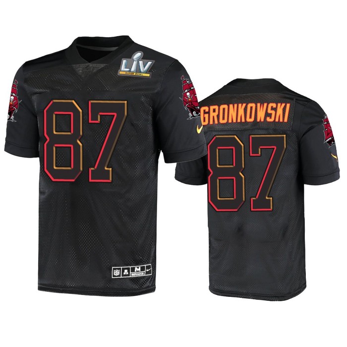 Tampa Bay Buccaneers Rob Gronkowski Super Bowl Lv Black Jersey