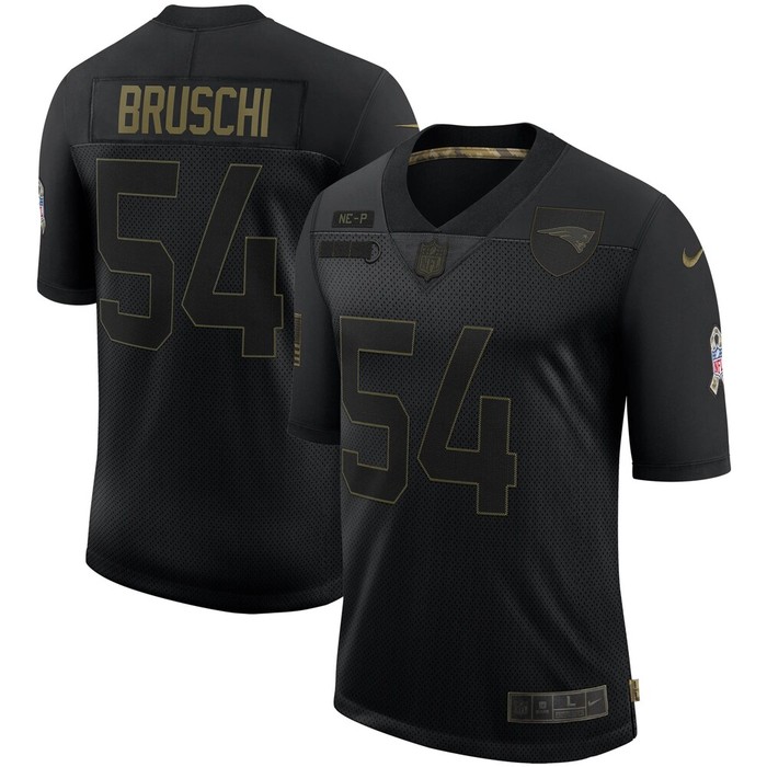 Tedy Bruschi New England Patriots 2020 Salute To Service Retired Limited Jersey - Black - Cocomos