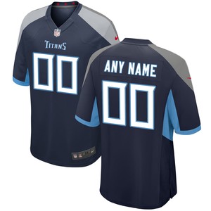 Tennessee Titans Custom Game Jersey Navy Custom Jerseys Nfl