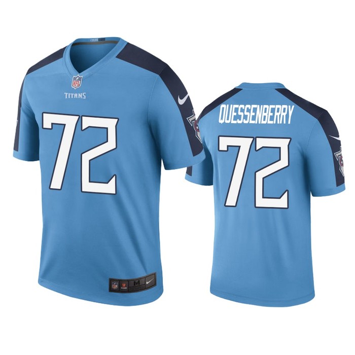 Tennessee Titans David Quessenberry Light Blue Color Rush Legend Jersey - Mens