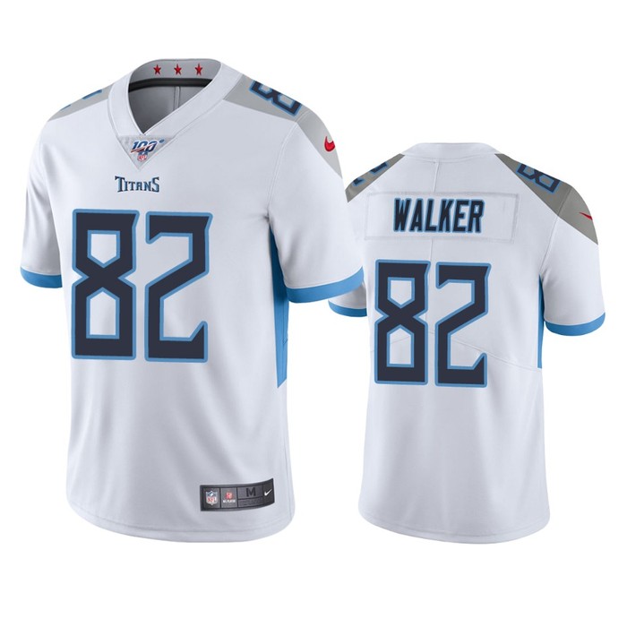 Tennessee Titans Delanie Walker White 100th Season Vapor Limited Jersey