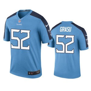 Tennessee Titans Hronis Grasu Light Blue Color Rush Legend Jersey - Mens