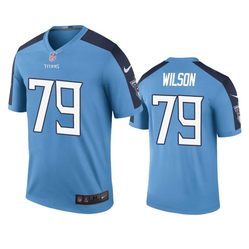 Tennessee Titans Isaiah Wilson Light Blue Color Rush Legend Jersey - Mens - Cocomos