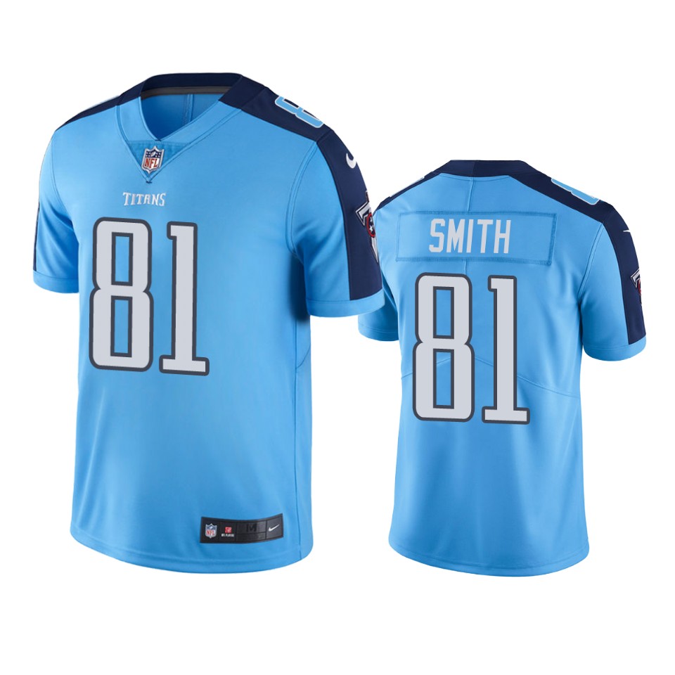 Tennessee Titans Jonnu Smith Light Blue Nike Color Rush Limited Jersey - Cocomos