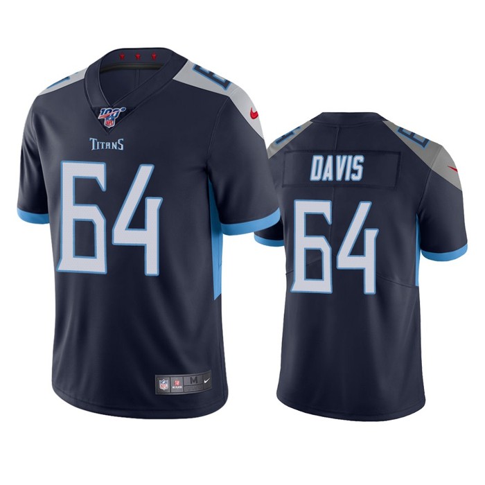 Tennessee Titans Nate Davis Navy 100th Season Vapor Limited Jersey