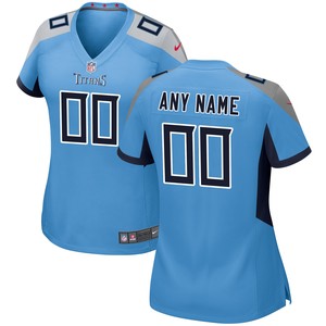 Tennessee Titans Womens Alternate Custom Game Jersey Light Blue Custom Jerseys Nfl