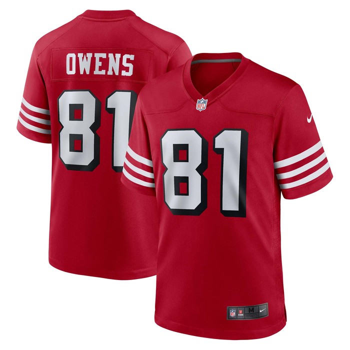 Terrell Owens San Francisco 49ers Retired Alternate Game Jersey - Scarlet Nfl