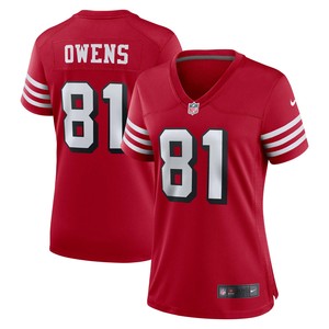 Terrell Owens San Francisco 49ers Womens Alternate Game Jersey - Scarlet Nfl