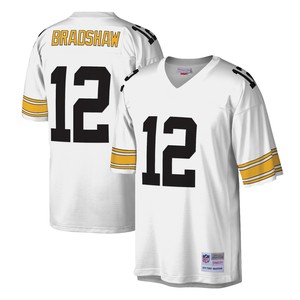 Terry Bradshaw Pittsburgh Steelers Mitchell And Ness Legacy Replica Jersey White Nfl