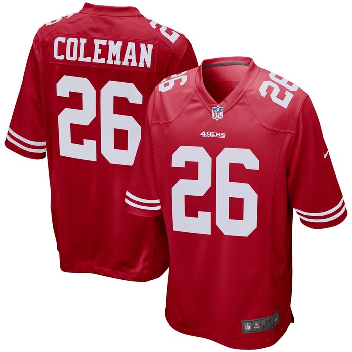 Tevin Coleman San Francisco 49ers Nike Game Jersey - Scarlet