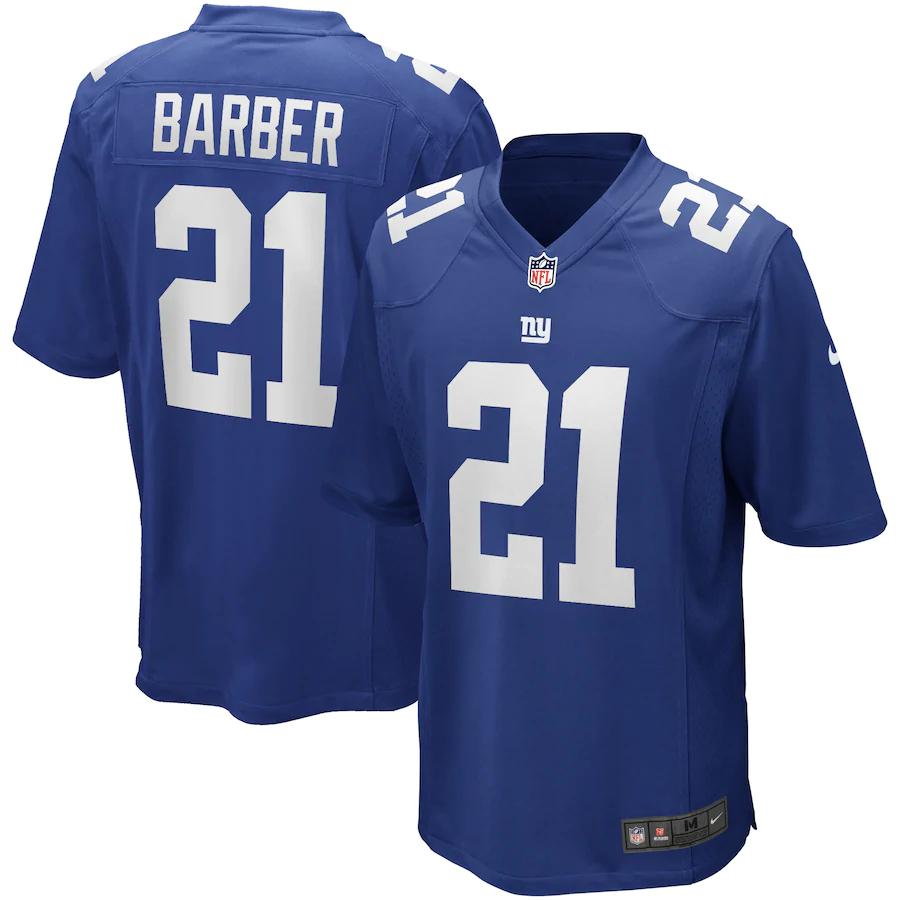 Tiki Barber New York Giants Nike Game Retired Player Jersey - Royal - Cocomos