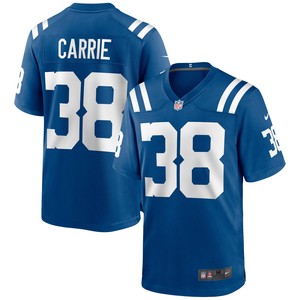 T.j. Carrie Indianapolis Colts Game Jersey - Royal Nfl