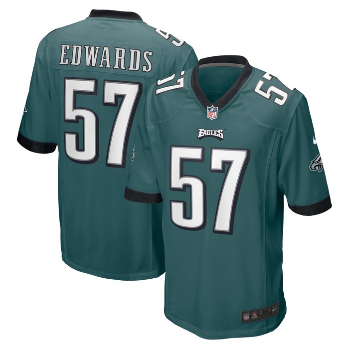 T.j. Edwards Philadelphia Eagles Game Jersey - Midnight Green Nfl