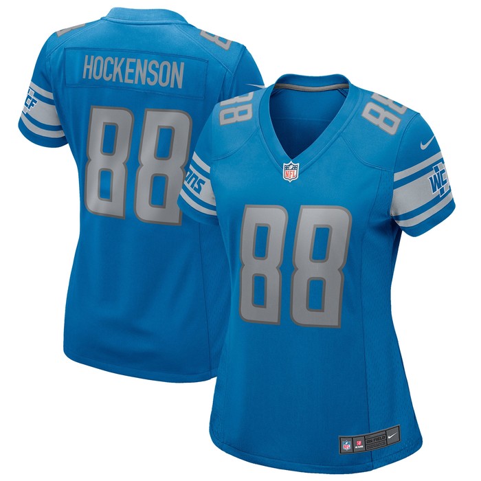 Tj Hockenson Detroit Lions Womens Game Jersey Blue Nfl