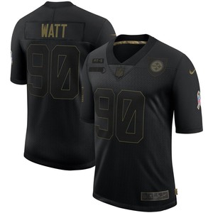 T.j. Watt Pittsburgh Steelers 2020 Salute To Service Limited Jersey - Black