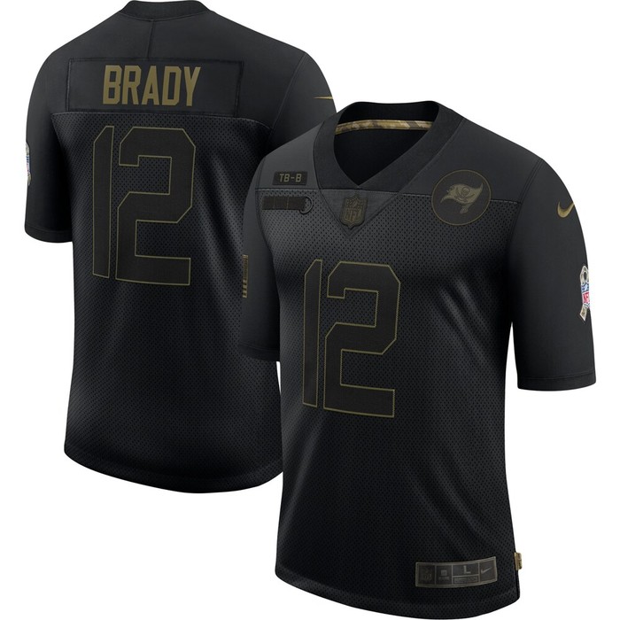 Tom Brady Tampa Bay Buccaneers 2020 Salute To Service Limited Jersey - Black