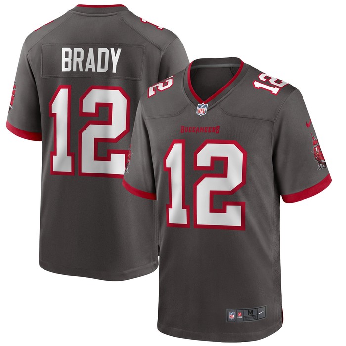 Tom Brady Tampa Bay Buccaneers Alternate Game Jersey - Pewter Nfl - Cocomos