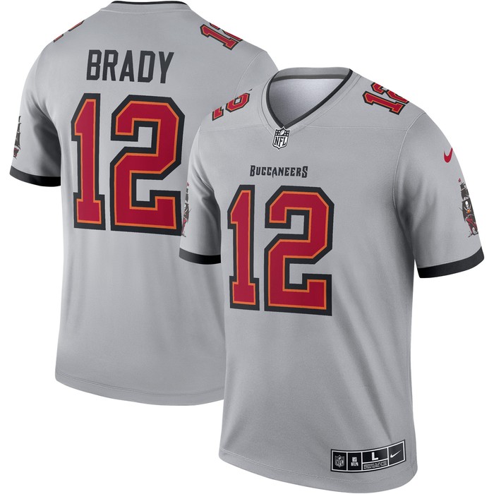 Tom Brady Tampa Bay Buccaneers Inverted Legend Jersey - Gray Nfl