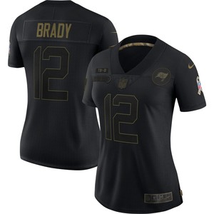 Tom Brady Tampa Bay Buccaneers Womens 2020 Salute To Service Limited Jersey - Black