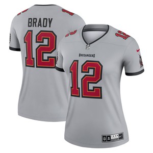 Tom Brady Tampa Bay Buccaneers Womens Inverted Legend Jersey - Gray Nfl