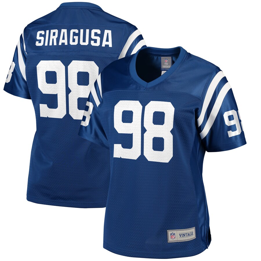 Tony Siragusa Indianapolis Colts Nfl Pro Line Womens Retired Player Replica Jersey - Royal - Cocomos