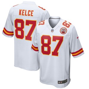 Travis Kelce Kansas City Chiefs Game Jersey - White Nfl