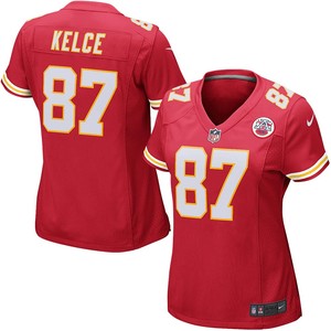 Travis Kelce Kansas City Chiefs Womens Game Player Jersey - Red Nfl