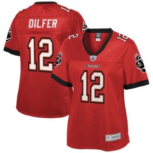 Trent Dilfer Tampa Bay Buccaneers Nfl Pro Line Womens Retired Player Jersey - Red - Cocomos