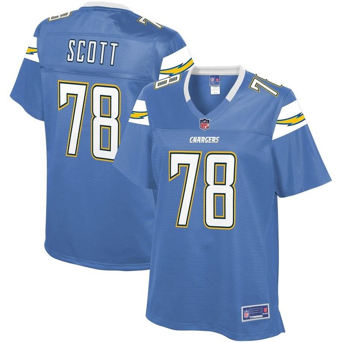 Trent Scott Los Angeles Chargers Nfl Pro Line Womens Alternate Team Player Jersey - Powder Blue