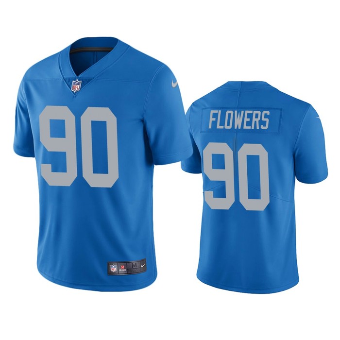 Trey Flowers Detroit Lions Blue Vapor Limited Jersey